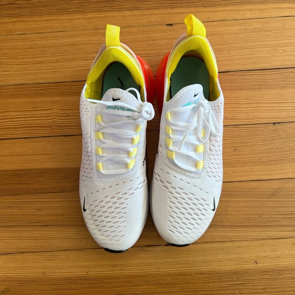 Nike Air Max 270 trainers - white, yellow, and orange, size 8.5, gently worn - Picture 2 of 8